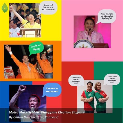 eleksyon slogan tagalog|List of Philippine presidential campaign slogans .